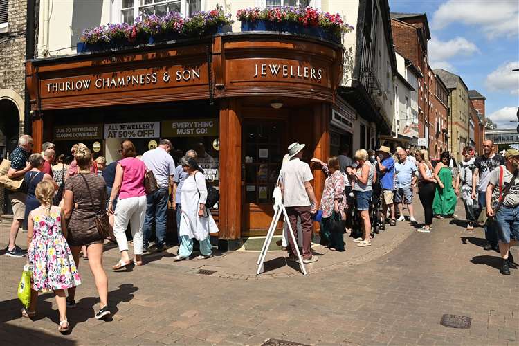 Queues at Thurlow Champness & Son for final week of reductions